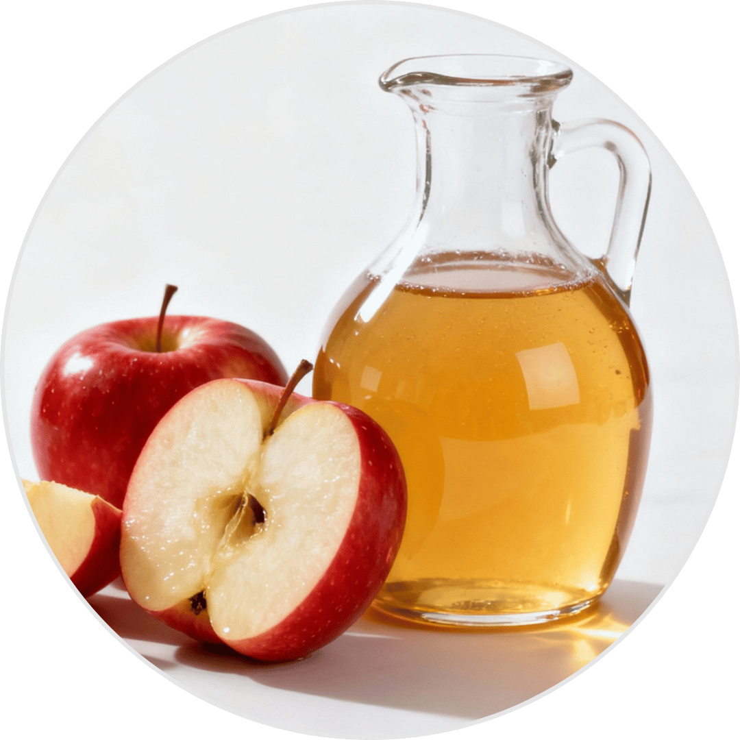 Vinaigre de cidre de pomme, ingrédient naturel utilisé dans la formule Glucavit